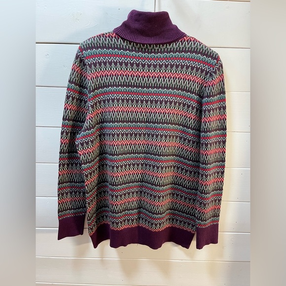 L.L. BEAN – Fair Isle Turtleneck Sweater – Size 1X (Plus) - Picture 7 of 9
